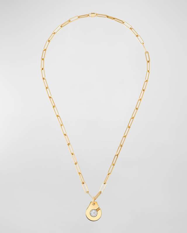 Yellow Gold Menot R15 Diamond Pendant Necklace